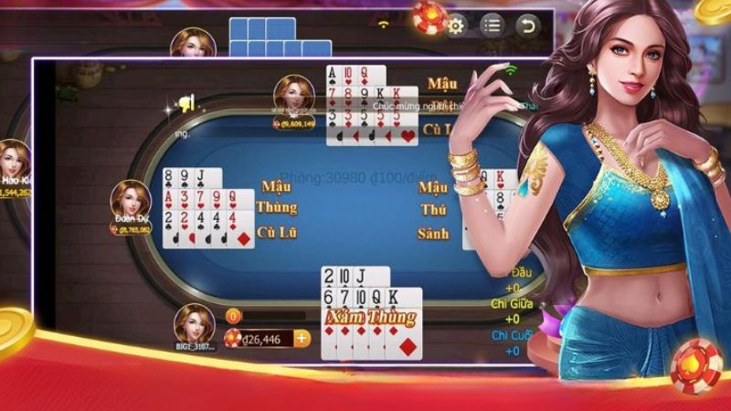 Game Mậu Binh là trò chơi đánh bài nổi tiếng tại 7Ball