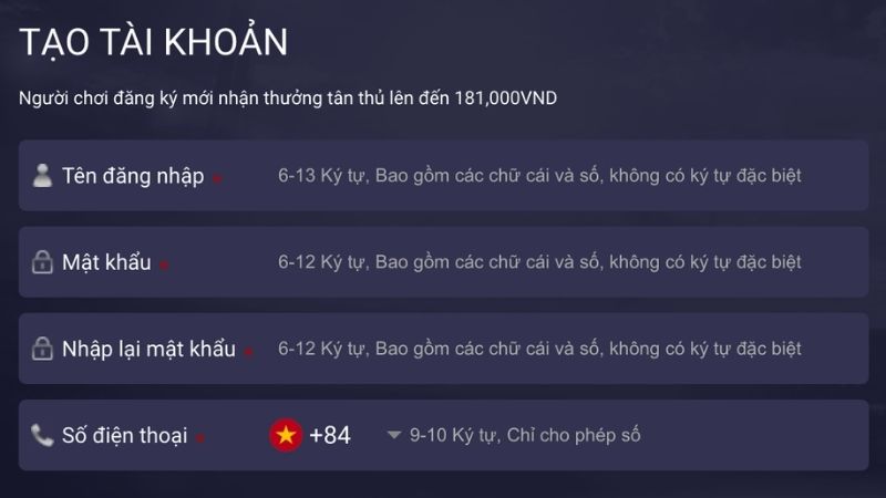 Quá trình đăng nhập 7Ball diễn ra một cách dễ dàng