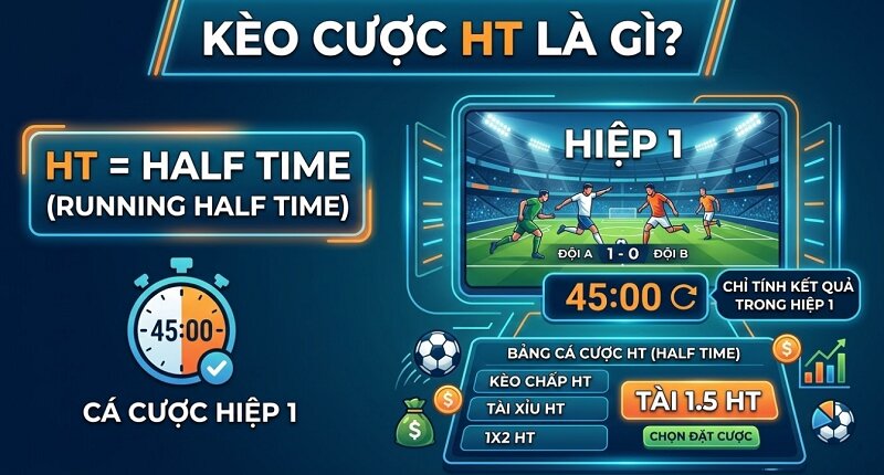 Kèo half-time là hình thức cá cược phổ biến